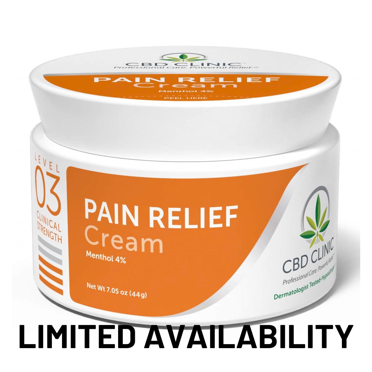 CBD Clinic Level 3 - Clinical Strength – Pain Relief Cream - 7.05oz